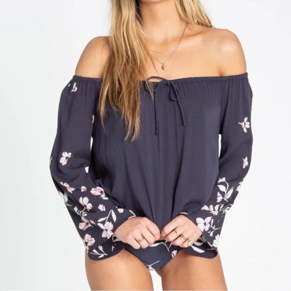 Billabong Light It Up Blouse Top Size Small